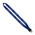 Custom 3/4" Smooth Nylon Lanyard with Plastic Clamshell, O-Ring - Royal Blue