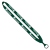 Custom 3/4" Cotton Lanyard - Metal Crimp, Split- Ring - Forest Green