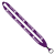 Custom 3/4" Cotton Lanyard - Metal Crimp, Split- Ring - Purple