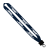 Custom 3/4" Polyester Lanyard - Plastic Clamshell, O-Ring - Navy