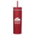 Custom Adventure 16oz Insulated Tumbler With Straw - Red