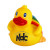 Custom Rubber Rainbow Classic Duck Toy - Imprint on Front