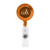 Custom Promo Retractable Badge Holder - Translucent Orange