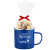 Custom 16 oz Speckled Camping Mug with Sugar Cookie Crunch Popcorn - Royal Blue