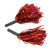 Custom Metallic Pep Rally Pom Poms - Red