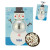 Custom Holiday Hot Chocolate Bomb Billboard Card - Snowman with Silver Foil