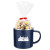 Custom 16 oz Speckled Camping Mug with Sugar Cookie Crunch Popcorn - Navy Blue