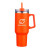 Custom 40 oz. Double Wall Tumbler with Handle and Straw - Orange