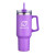 Custom 40 oz. Double Wall Tumbler with Handle and Straw - Purple