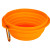Custom Collapsible Pet Bowl with 2" Carabiner - Neon Orange