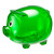 Custom Translucent Color Piggy Bank - Translucent Green