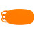 Custom Small Silicone Luggage Tag - Neon Orange