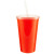 Custom 22oz Stadium Cup with Lid and Straw - Orange