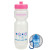 Custom 26 oz Translucent Jogger Bottle with Push Pull Lid - Translucent Frost with Optional Tether & Carabiner