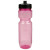 Custom 26 oz Translucent Jogger Bottle with Push Pull Lid - Translucent Pink