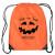 Custom Halloween Jack-o'-Lantern Drawstring Backpack - Athlectic gold