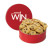 Custom Extra Large Cookie Tin with 2 in. Gourmet Chocolate Chip Cookies - Red