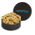 Custom Large Cookie Tin with 2 in. Gourmet Chocolate Chip Cookies - Black