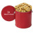 Custom Gallon Cookie Tin with 2 in. Gourmet Chocolate Chip Cookies - Red