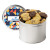 Custom Half Gallon Cookie Tin with 2 in. Assorted Gourmet Cookies - Silver