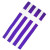 Custom Cabana Rugby Stripe Beach Towel - Purple/White