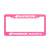 Custom High Impact License Plate Frame - Pink