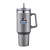 Custom 40 Oz. Stainless Steel Travel Mug with Handle and Straw - Silver - Added Fee for Full-Color Logo