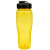 Custom 24 oz Translucent Contour Bottle with Flip Top Lid - Translucent Yellow