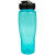 Custom 24 oz Translucent Contour Bottle with Flip Top Lid - Translucent Aqua