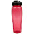 Custom 24 oz Translucent Contour Bottle with Flip Top Lid - Translucent Red
