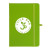 Custom Notebook With Sticky Notes And Flags - Lime Green