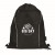 Custom Eco-Friendly RPET Drawstring Bag with Mesh - Black