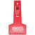 Custom Small Ice Scraper With Visor Clip - Red