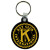 Custom Circle Key Fob - Black