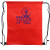 Custom Wave NW Drawstring Backpack - Red