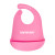 Pink Custom Imprinted Silicone Baby Bib 