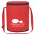 Custom Non-Woven Round Kooler Bag - Red