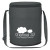Custom Non-Woven Round Kooler Bag - Black