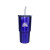 Custom 20 oz. Ares Tumbler with Stainless Straw/Flip Top Lid, Premium Laser Engraved - Blue