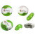 Custom Round Pencil Sharpener Eraser Combo, Full Color Digital - Translucent Green