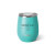 Custom Swig 14 oz. Matte Stemless Wine Cup, Engraved - Matte Aqua Green