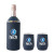 Custom Vinglace Wine Bottle Insulator & 2 Glass Gift Set - Navy