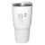 Custom Halcyon 20 oz. Tumbler, Premium Laser Engraved - White