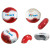 Custom Round Pencil Sharpener Eraser Combo, Full Color Digital - Translucent Red