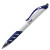Custom White Allure Grip Pen, Full Color Digital - Blue