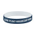 Custom Colored Letter Silicone Wrist Band - Navy/White