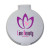 Custom Round Mirror, Full Color Digital - Solid White