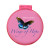 Custom Round Mirror, Full Color Digital - Pink