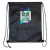 Custom Wave NW Drawstring Backpack, Full Color Digital - Black