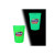 Custom 12 oz. Nite Glow Stadium Cup, Full Color Digital - Neon Green